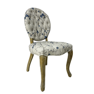 Chaise française dossier <span class=keywords><strong>rond</strong></span> pull <span class=keywords><strong>point</strong></span> chaise de salle à manger rétro chambre maison ethnique vent tabouret fauteuil en tissu de bois massif - Product Image 3