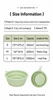 Bol de voyage pliable pour chiens et chats en silicone TPE couleur macaron, accessoires pour animaux de compagnie, plusieurs couleurs