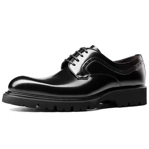 Nouvelles Chaussures Habillées Modernes en Cuir Véritable Façonnées à la Main, Imperméables et à Lacets pour Hommes – Idéales pour les Fêtes Formelles d'Automne, les Mariages et les Affaires - Product Image 5