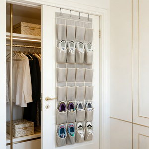 Hanging Shoe Organizer Storage <b>Bag</b> 150x100cm Nonwoven Felt Large Capacity Wall Door Back <b>Space</b> Saving Minimalist Design - Product Image 3