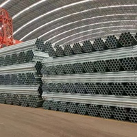 Tube d'échafaudage en acier structurel certifié ASTM, section ronde de 6 mètres et 5,8 mètres, galvanisé à chaud
