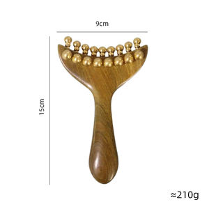 Herramienta de Masaje Gua Sha de Madera y Latón para Meridianos, Masajeador Corporal Completo para Pecho y Senos, Incluye Nódulos <span class=keywords><strong>Linfáticos</strong></span> Axilares para Masaje Facial - Product Image 6