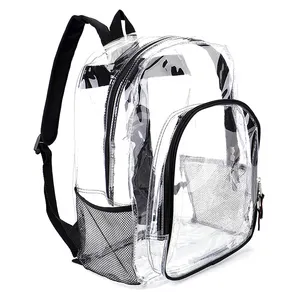 Stadium Approved Casual Sports Clear Backpacks Transparent PVC Laptop School Bags Other Backpacks For Men And Women