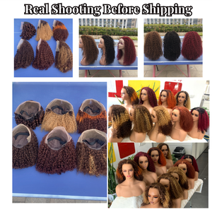 วิกผมชาวเวียดนาม100% 13x4ผมหยิกหนา250ผมสีขิงวิกผมมนุษย์ผมหยิกเป็นคู่ความละเอียดสูง - Product Image 6