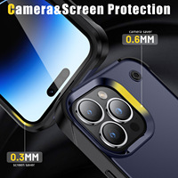 Le nouvel étui de support blindé résistant aux chocs de qualité militaire fonctionne avec l'étui pour PC mobile de l'iphone 15 pro max