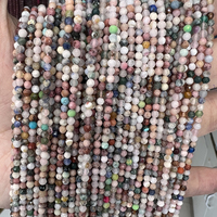 Perles en vrac de pierres précieuses naturelles multicolores facettées de 2 mm, 3 mm, 4 mm pour la fabrication de bijoux