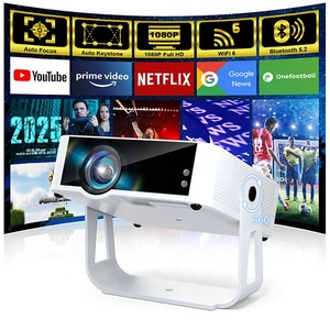 Projecteur de jeux vidéo Smart TV 300ANSI sans fil WiFi 4K-Laser Android 14 Mini Full HD 1080P portable pour cinéma à domicile - Product Image 2