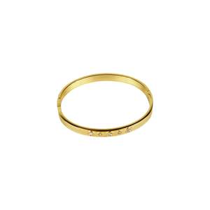 Fashion <b>Bangle</b> 316L Stainless Steel PVD Gold Plating Resistant Sustainable Jewelry Accessory - Product Image 1