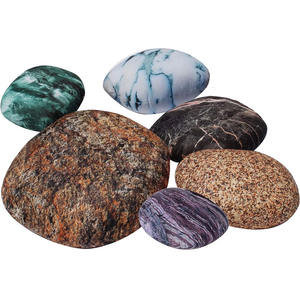 Housse de <span class=keywords><strong>coussin</strong></span> de sol B998 Print Parlor, motif gros galets, taie d'oreiller, pierres colorées, chambre d'enfant, jouet en forme de roche, <span class=keywords><strong>coussin</strong></span> de rangement en forme de roche - Product Image 2