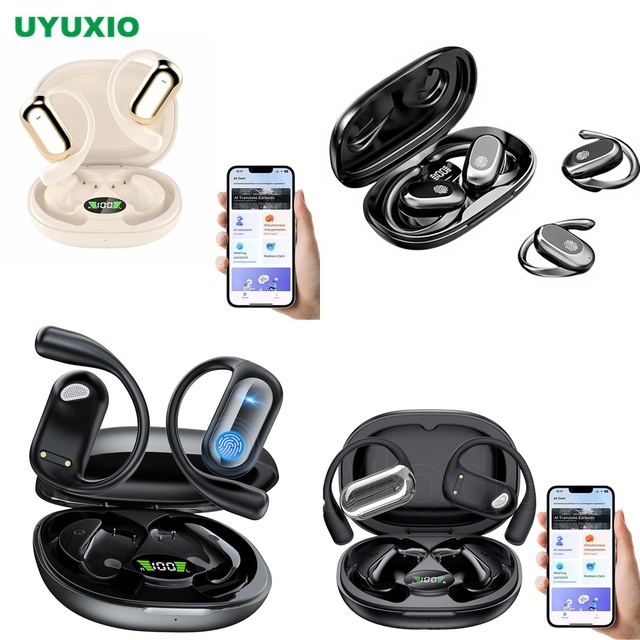2026 Translator Headphones Wireless Earphone No Subscription Real-Time Translation 144 Languages OWS 4 Modes Open-Ear BT 5.4
