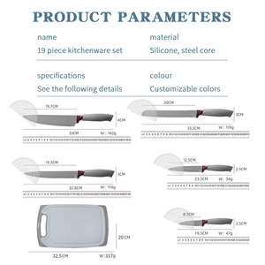 19Piece Set Silicone <strong>Kitchen</strong> Utensils Set <strong>Kitchen</strong> <strong>Accessories</strong> With <strong>Wooden</strong> Handle <strong>and</strong> Cuttings Board Storage Bucket - Product Image 2
