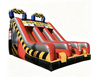 Toboggan gonflable en forme de camion de pompiers, toboggan gonflable sec en PVC pour enfants, idéal pour la location de fêtes et les parcs d'attractions