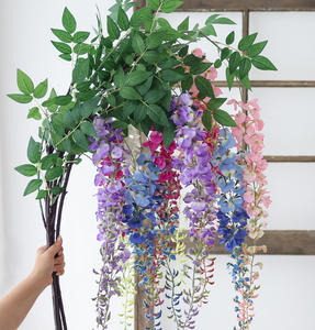 Fiore di Glicine Artificiale Gigante, Ramo Lungo 180cm, per Arco Nuziale, Decorazione Sospesa per Interni - Product Image 5