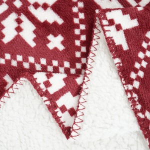 Christmas <strong>Throw</strong> Blanket | <strong>Red</strong> Snowflake Christmas Fleece Blanket | Soft, Plush, Warm Winter Cabin <strong>Throw</strong>, (<strong>Red</strong>/White Snowflake) - Product Image 5