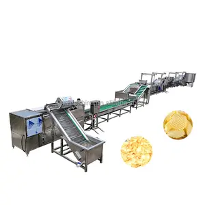 200-500kg/jam komersial skala kecil pisang singkong kripik keripik mesin pembuat