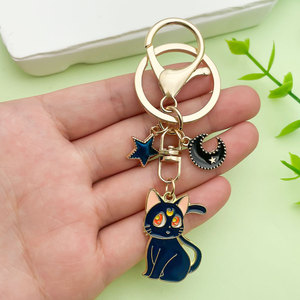 <span class=keywords><strong>Porte</strong></span>-clés dessin animé émail Anime chat chanceux <span class=keywords><strong>marin</strong></span> lune <span class=keywords><strong>porte</strong></span>-clés pour sac - Product Image 2