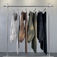 Streetwear personnalisé de haute qualité 450g coton sans ficelle à capuche logo personnalisé hommes surdimensionné recadrée neige lavé à la cire sweat à capuche hommes
