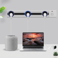 Multiprise électrique amovible sur rail, prises universelles intelligentes, montage mural pour îlot de cuisine, bureau