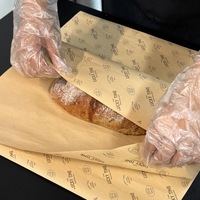 Papier alimentaire jetable en kraft laminé PE, imperméable et résistant à l'huile, pour emballer baguettes, sandwichs, croissants