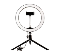 10 pouces 3 Modes 10 niveaux de luminosité 3000K-6000K Table Top 120Leds Ring Light avec trépied et support de téléphone pour la vidéo de maquillage