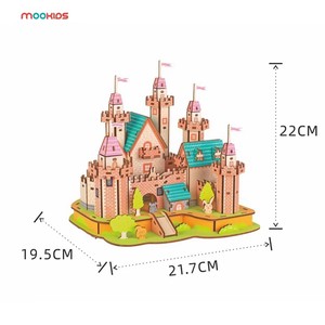Puzzle en bois 3D unisexe écologique Château Imaginaire, jouet éducatif STEM à construire soi-même pour enfants de 8 ans et plus - Product Image 3