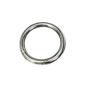 Alloy Spring <b>Ring</b> Buckle 5 Point Metal Keychain Outdoor Hiking Hook Opening Round Zinc Alloy Plated DIY Jewelry <b>Accessory</b> - Product Image 1
