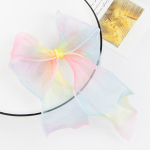 Nine-Colored Ribbon Gradient Fishtail Tulle Overlocked Ribbon 5H81 Organza DIY Craft Bow Decoration Bouquet Wrapping - Product Image 3