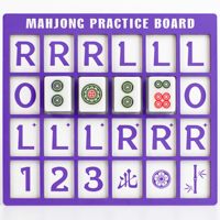 Planche d'entraînement au mahjong pour un joueur, planche d'entraînement au mahjong solo |   Boîte en bois à 2 étages, 7,3''x6,5'', prête à offrir, durable