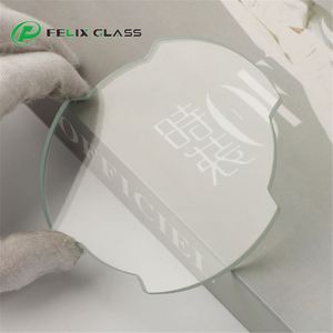 Lumière LED d'extérieur en verre trempé ultra-transparent irrégulier, avec design graphique personnalisé, instrument solide REACH pour la décoration de salon - Product Image 1