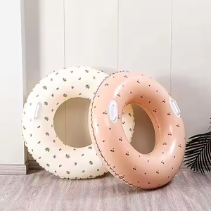 Nhà Máy Bán buôn giá biểu tượng tùy chỉnh màu sắc in ấn Inflatable sọc bơi vòng với tay cầm bơi nhẫn cho người lớn trẻ em - Product Image 3