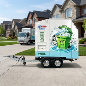 Remorque de nettoyage mobile haute pression montée sur pick-up avec bac à déchets et <span class=keywords><strong>machine</strong></span> à <span class=keywords><strong>laver</strong></span>, boîtier en acier inoxydable - Product Image 2