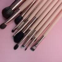 YRX 16 pinceaux de maquillage avec de nouveaux designs de poils, pinceaux pour fards à paupières, estompage des yeux, anticernes, illuminateur, pinceaux de maquillage vegan OEM