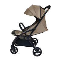 Poussette bébé pliable d'une seule main, cadre en aluminium léger, poussette de voyage portable avec auvent réglable