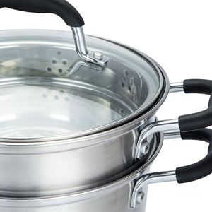 Pentola per Zuppa <span class=keywords><strong>Fungho</strong></span>, Vendita Diretta dalla Fabbrica, per Cucinare e Riscaldare, in Acciaio Inox Spesso con Coperchio Trasparente - Product Image 3