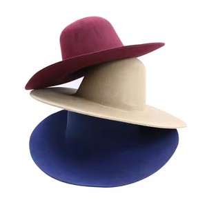 VW085 nuova moda 100% cappello in pelliccia di coniglio corpo 180 grammo rigidità a tesa larga - Product Image 1