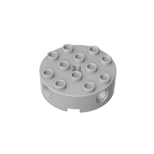 Brique cylindrique 4x4 compatible avec axe et trou latéral pour blocs de construction éducatifs, jouets scientifiques et d'ingénierie - Product Image 1
