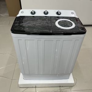 Lavadora semiautomática de doble tina de 8 kg, lavadora doméstica pequeña de doble tina de acero inoxidable - Product Image 1