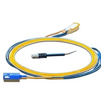 SC UPC SM Simplex 0.9/2.0/3.0mm, peralatan serat optik jaringan TCP kuncir serat optik