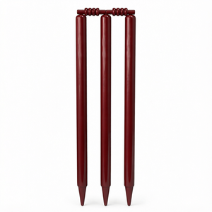 Ensemble de stumps de cricket en bois blanchis, équipement d'entraînement sportif pour la pratique sur le terrain - Product Image 1