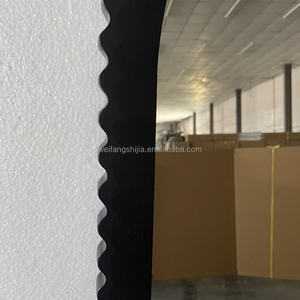 Hiện Đại Màu Đen thân thiện với môi chống cháy nổ thiết kế mộc mạc khung gỗ lượn sóng cong gương cho phòng ngủ phòng khách lối vào tường - Product Image 5