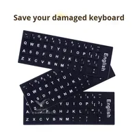 Autocollants de clavier en PVC imperméable mat en gros pour ordinateurs portables, plusieurs couleurs, centaines de langues, en stock, livraison immédiate