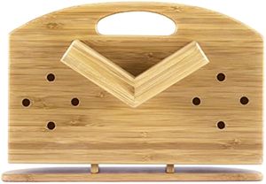 Escurridor de utensilios moderno de bambú, soporte para secar platos, organizador de cubiertos ecológico - Product Image 4