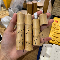 En stock, flacon à bille en bambou vide de 10 ml avec logo personnalisé, emballage en bambou pour cosmétiques