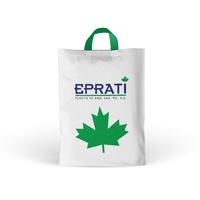 Sacs de courses en plastique jetables avec poignée souple personnalisée pour les magasins de détail et les boutiques