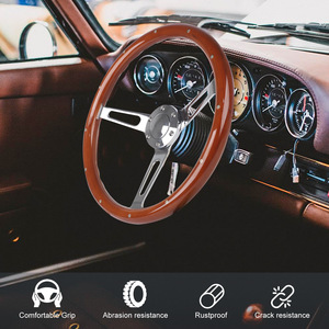 Volante de Madera CNSPEED de 15 Pulgadas, 6 Orificios, 3 Radios, para Autos Clásicos - Product Image 2