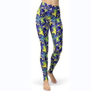 Leggings pour femmes en gros, style années <span class=keywords><strong>80</strong></span>, imprimé artistique néon, doux comme du beurre, extensibles - Product Image 2