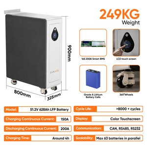 Sunark Large Capacity 30KWh Solar <b>System</b> House Lithium Ion LFP Battery 51.2V 560Ah CAN Communication Home <b>Energy</b> <b>Storage</b> Battery - Product Image 2