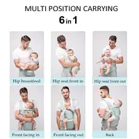 Amazon Hot Selling Hip Seat Pasgeboren Baby Wrap Carrier Organic Cotton Sling Reizen Ergonomische Draagzak