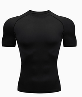 T-shirt à séchage rapide pour homme, couleur unie, manches courtes, haut de sport pour le basketball et la course en plein air, T-shirt personnalisable