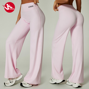 Leggings Sportivi Oner di Alta Qualità, a Vita Alta, Gamba Dritta, Tinta Unita, per Palestra, Allenamento, Yoga, Pantaloni Sportivi da Donna a Gamba Larga - Product Image 2